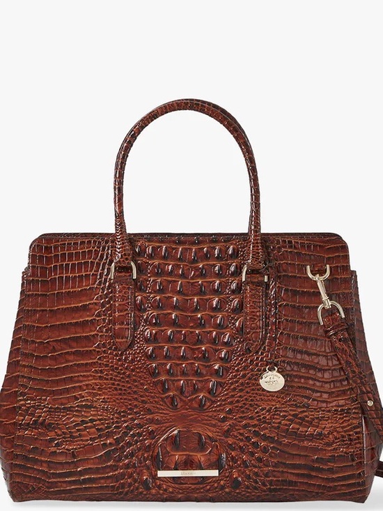 Brahmin Handbags - New Without Tags Brahmin Finley Satchel Croc-Embossed Leather